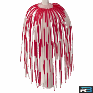 (40 Pack) Red/White - 2.5" Umbrella Jig Skirts