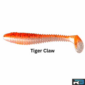 (50 Pack) Tiger Claw - 3" Ribbed Soft Swim Bait